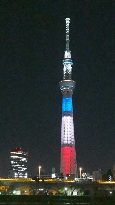 トリコロールカラースカイツリー
